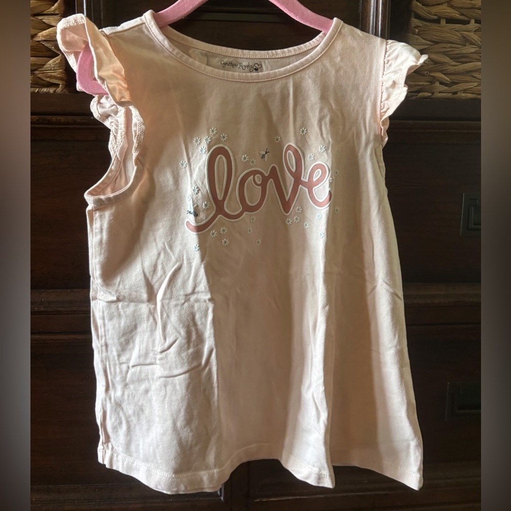 Cynthia Rowley pink LOVE sleeveless blouse in size M